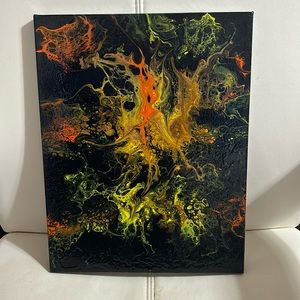 11 x 14 web of deception artwork cool colors